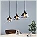 Lampadario Moderno Beleser 3 Luci Acciaio Nero - Foto miniatura 2