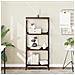 Libreria 4 Ripiani Rovere Marrone 59x35x132cm Legno Multistrato - Foto miniatura 1