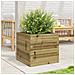 Fioriera Da Giardino 50x50x45,5 Cm In Legno Di Pino Impregnato - Foto miniatura 3