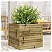 Fioriera Da Giardino 50x50x45,5 Cm In Legno Di Pino Impregnato - Foto miniatura 1