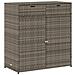 Armadietto Portaoggetti Giardino Grigio 105x55x113cm Polyrattan - Foto miniatura 1