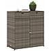Armadietto Portaoggetti Giardino Grigio 105x55x113cm Polyrattan - Foto miniatura 2