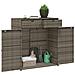 Armadietto Portaoggetti Giardino Grigio 105x55x113cm Polyrattan - Foto miniatura 3