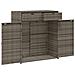 Armadietto Portaoggetti Giardino Grigio 105x55x113cm Polyrattan - Foto miniatura 4