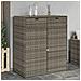 Armadietto Portaoggetti Giardino Grigio 105x55x113cm Polyrattan - Foto miniatura 8