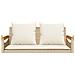 Panchina A Dondolo Con Cuscini Beige 109x62x40 Cm In Polyrattan - Foto miniatura 3