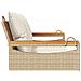 Panchina A Dondolo Con Cuscini Beige 109x62x40 Cm In Polyrattan - Foto miniatura 4