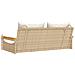 Panchina A Dondolo Con Cuscini Beige 109x62x40 Cm In Polyrattan - Foto miniatura 5