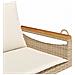 Panchina A Dondolo Con Cuscini Beige 109x62x40 Cm In Polyrattan - Foto miniatura 6