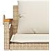 Panchina A Dondolo Con Cuscini Beige 109x62x40 Cm In Polyrattan - Foto miniatura 7