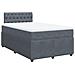 Giroletto A Molle Con Materasso Grigio Scuro 120x190 Cm Velluto - Foto miniatura 2