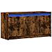 Mobile Porta Tv Con Led Rovere Fumo 100x34x50 Cm In Truciolato - Foto miniatura 3