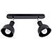 Lampada A Soffitto Elba 2 Nero Sl. 1317 - Soppalco Lampade Da Soffitto Nero 18.5x47x24 Cm - Foto miniatura 1