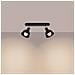 Lampada A Soffitto Elba 2 Nero Sl. 1317 - Soppalco Lampade Da Soffitto Nero 18.5x47x24 Cm - Foto miniatura 3
