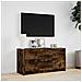 Mobile Porta TV con LED Rovere Fumo 100x34x50 cm in Truciolato - Foto miniatura 8
