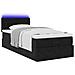 Pouf Letto Con Materasso E Led Nero 80x200cm In Velluto - Foto miniatura 3