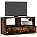 Mobile Tv Rovere Fumo 80x31x39,5 Cm Legno Multistrato E Metallo - Foto miniatura 1