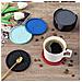 Set Di 6 Sottobicchieri In Silicone Con Supporto Black - Foto miniatura 3