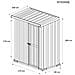 Box In Acciaio Casetta Da Giardino Capanno 174x100cm X H 182cm - 43kg - 1,74mq - Bianco - Foto miniatura 10