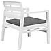 Lusso Casadino -  Set Salotto Da Giardino 3 Pz In Plastica Bianco - Foto miniatura 5