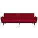 Divano Letto a 2 Posti Rosso Vino in Velluto - Foto miniatura 5