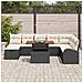 Set Divano da Giardino  9 Pezzi con Cuscini Nero Polyrattan, Divano da Giardino  2-Persone con Contenitore e Cuscini Nero Polyrattan - Foto miniatura 3