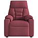 Poltrona Massaggiante Reclinabile Rosso Vino in Tessuto - Foto miniatura 3