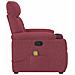 Poltrona Massaggiante Reclinabile Rosso Vino in Tessuto - Foto miniatura 4