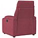 Poltrona Massaggiante Reclinabile Rosso Vino in Tessuto - Foto miniatura 5