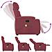 Poltrona Massaggiante Reclinabile Rosso Vino in Tessuto - Foto miniatura 6
