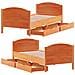 Letto senza Materasso Marrone Cera 90x200 cm Legno di Pino - Foto miniatura 9