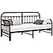 Struttura Letto Daybed con Letto Estraibile Nero 90x200 cm Acciaio - Foto miniatura 1
