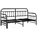 Struttura Letto Daybed con Letto Estraibile Nero 90x200 cm Acciaio - Foto miniatura 3