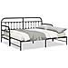 Struttura Letto Daybed con Letto Estraibile Nero 90x200 cm Acciaio - Foto miniatura 4
