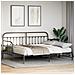 Struttura Letto Daybed con Letto Estraibile Nero 90x200 cm Acciaio - Foto miniatura 5