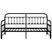 Struttura Letto Daybed con Letto Estraibile Nero 90x200 cm Acciaio - Foto miniatura 6