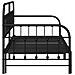 Struttura Letto Daybed con Letto Estraibile Nero 90x200 cm Acciaio - Foto miniatura 7