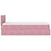 Struttura Letto Pouf con Materasso Rosa 90x200 cm in Velluto - Foto miniatura 9