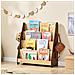 Libreria Montessori Per Bambini Scaffale Portagiochi A 4 Scomparti In Legno Naturale - Foto miniatura 2