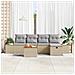 Set Divano da Giardino 6 pcs Beige 55 x 62 x 69 cm Poly Rattan - Foto miniatura 3