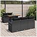 Set Divano da Giardino con archiviazione 6 pcs Nero Poly Rattan - Foto miniatura 3