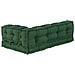 Cuscino per Divano Pallet 3 pcs Verde Tessuto - Foto miniatura 3