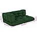 Cuscino per Divano Pallet 3 pcs Verde Tessuto - Foto miniatura 8