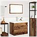 Set di mobili per il bagno con specchio 3 pcs Legno vecchio - Foto miniatura 4