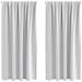 Tende con tende 2 pcs Grigio chiaro 175x140cm Poliestere - Foto miniatura 1