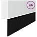 Spazzole per porte a vite 6 pcs Nero 100 cm Lega di alluminio - Foto miniatura 1