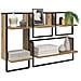 Set mensole da parete 4 pcs Rovere artigianale 65 x 25 x 30 cm - Foto miniatura 3