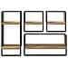 Set mensole da parete 4 pcs Rovere artigianale 65 x 25 x 30 cm - Foto miniatura 8