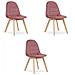 Sedia NUUC in velluto rosa scuro, design ergonomico x3 - Foto miniatura 1