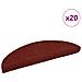 Tappetini per scale autoadesivi 20 pz 56x17x3 cm Bordeaux Rosso Semicircolari - Foto miniatura 1